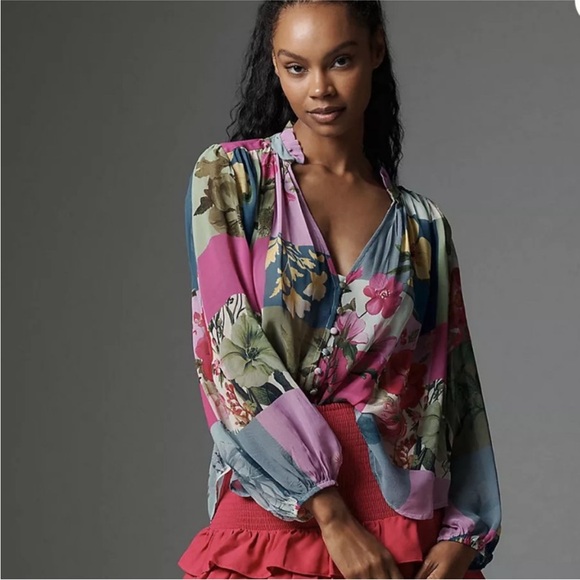 Anthropologie Tops - Anthropologie printed blouse